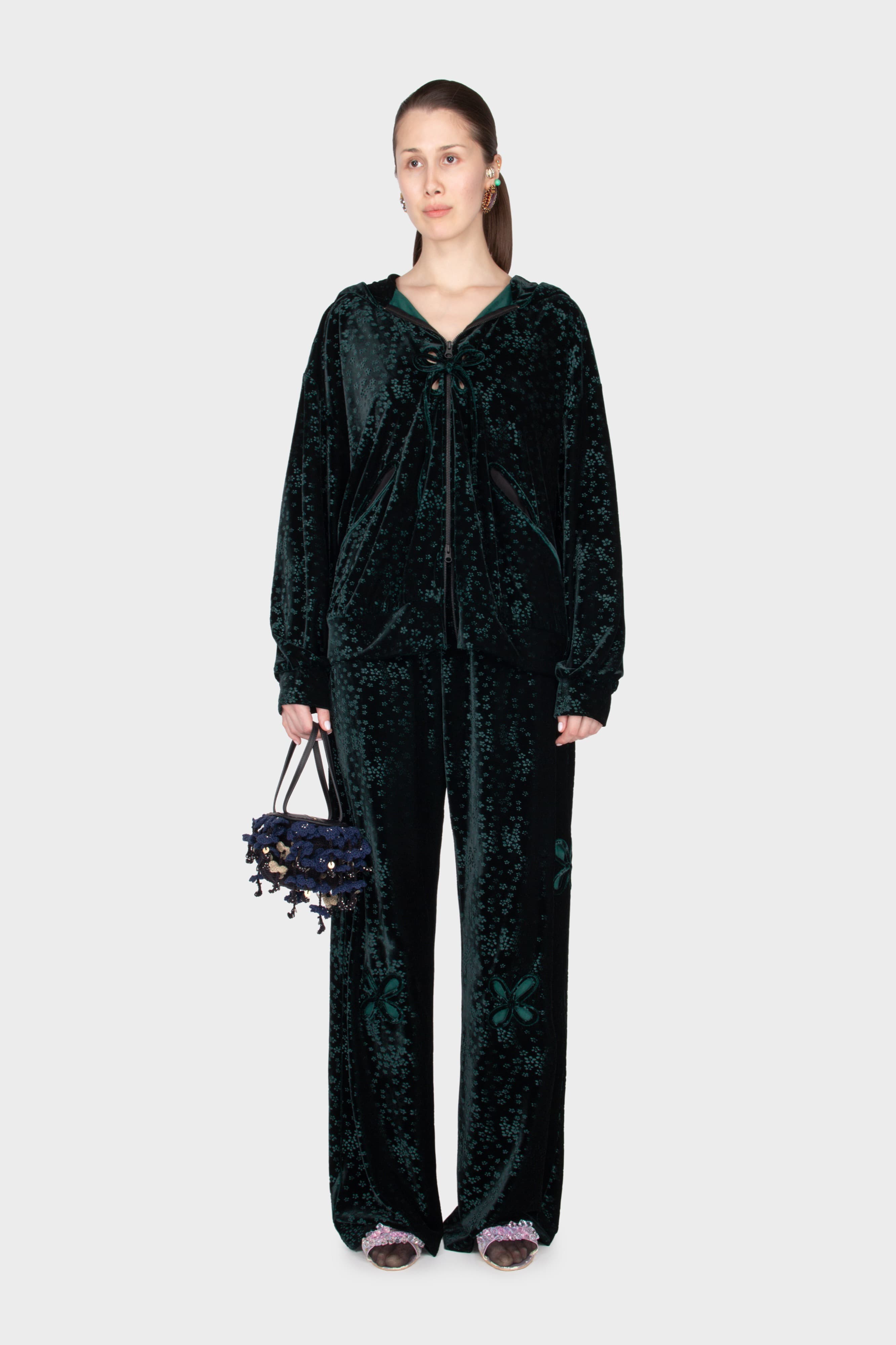 Брюки из велюра "Petal" (Лепесток)